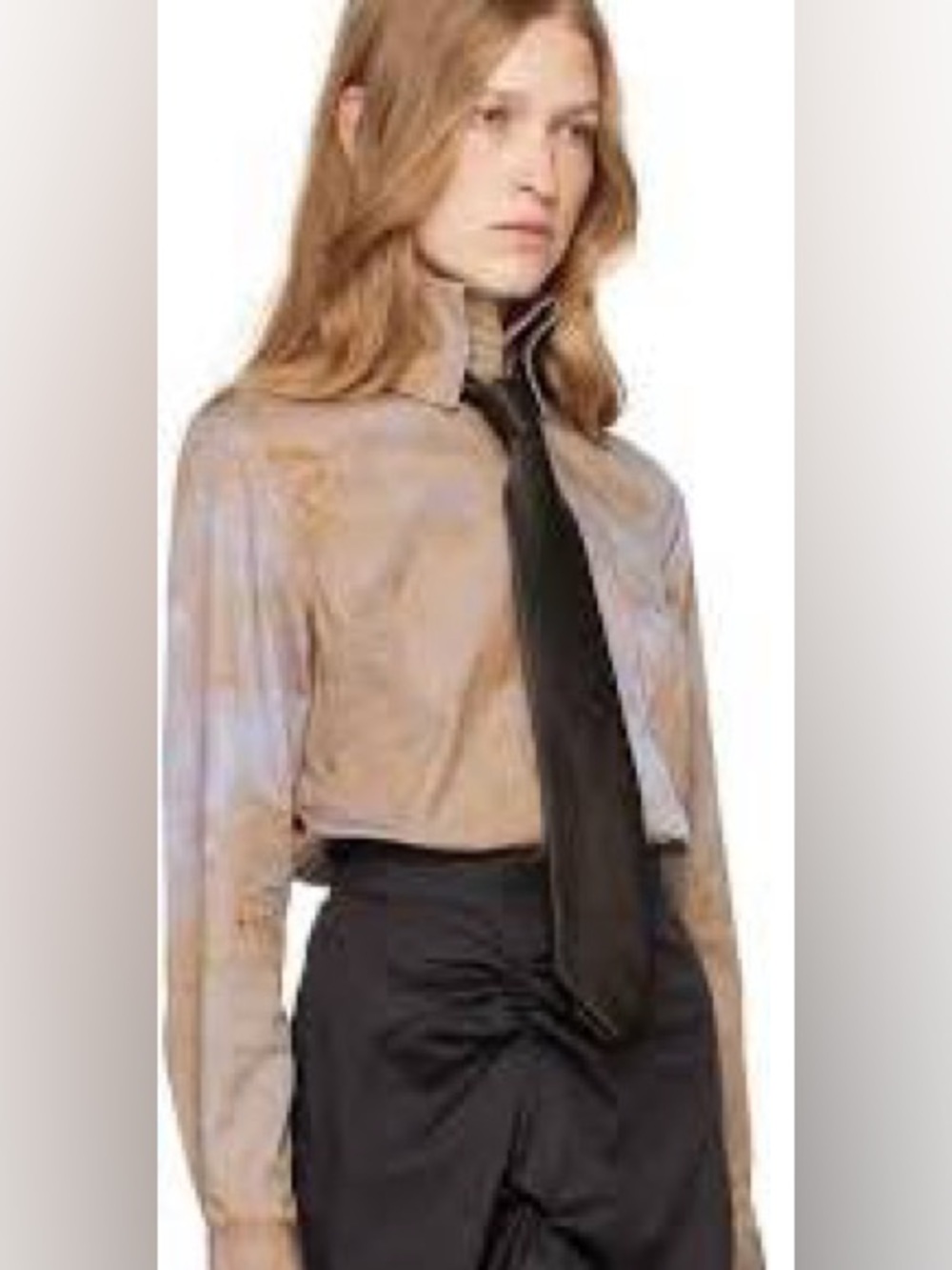 Vivienne Westwood Pale Blue and Beige Watercolor-Print Button-Down Shirt